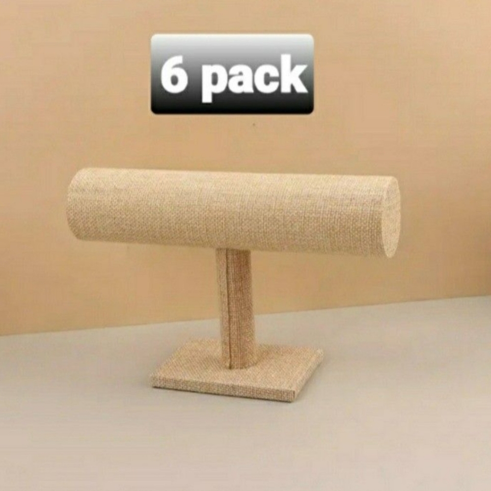 6 Pk NEW IN BOX T bar Jewelry Bracelet Display Holder